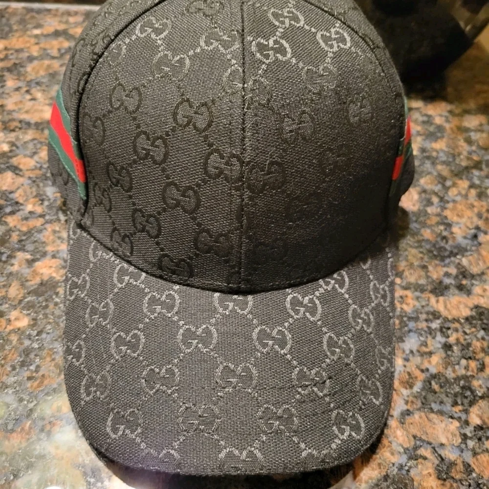 Gucci Black Monogram Baseball Cap - Picture 2 of 11